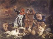 Dante and Virgil in Hel (The Barque of Dante) (mk22) Eugene Delacroix